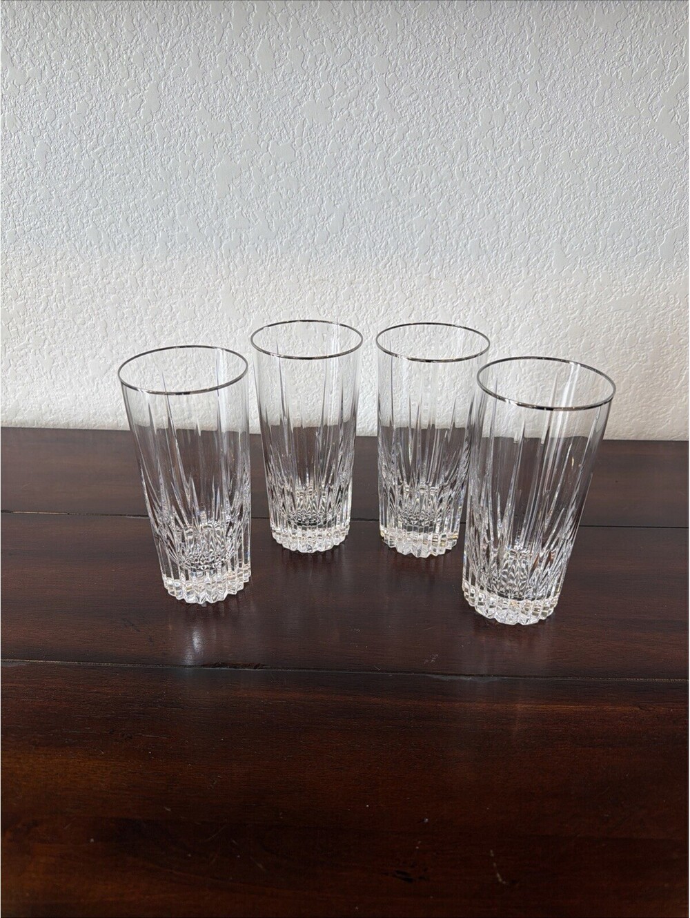Four vintage 6.25” Tall  Juice Glasses